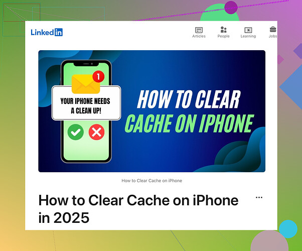 How do I clear cache on Instagram app for iPhone?