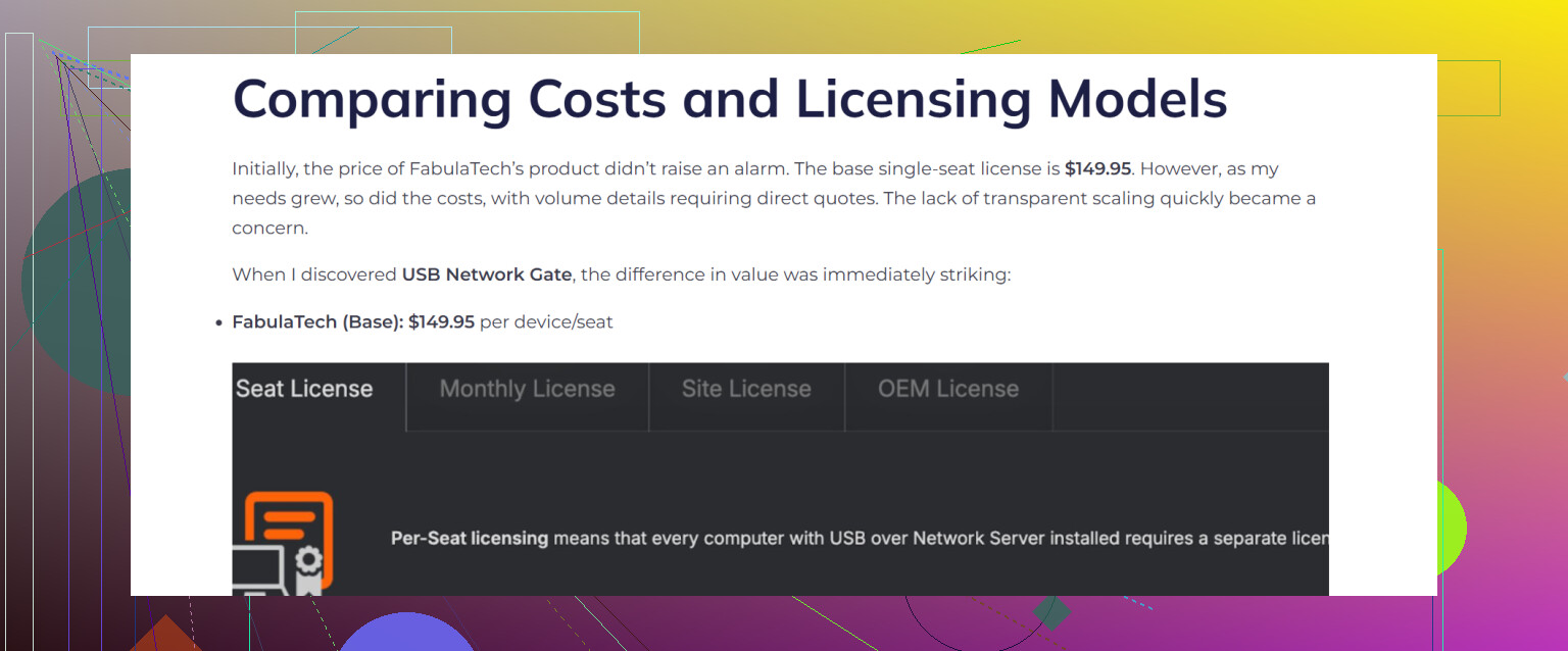 Looking for a reliable Fabula USB over Network alternative