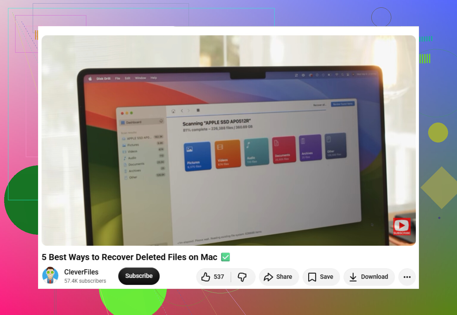 Tentativo di recupero dati da un hard disk esterno Mac