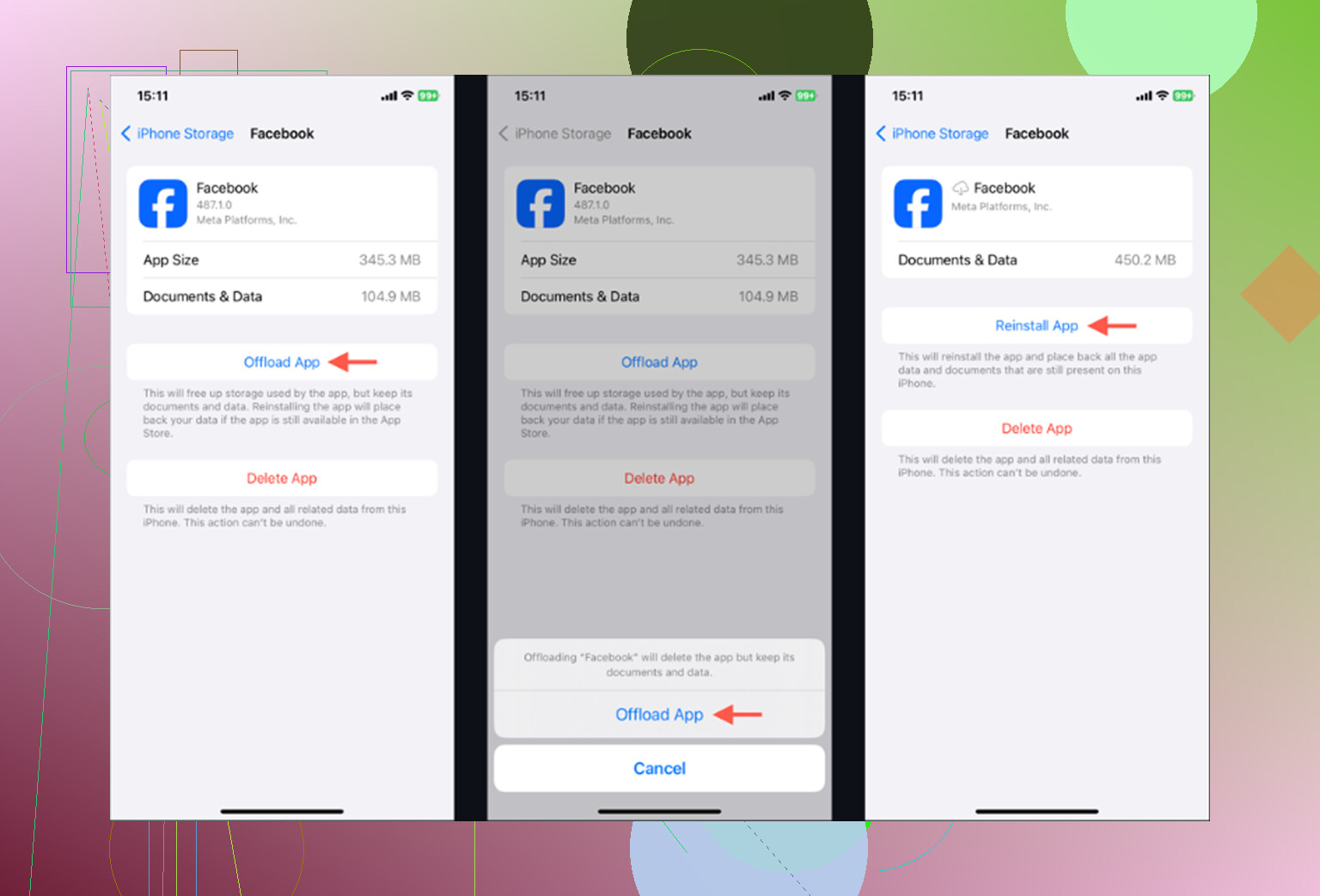 Como limpar o cache do FB no iPhone na versão mais recente do iOS?